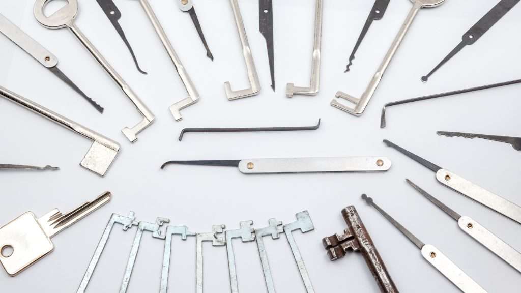 Tools used in lock picking service