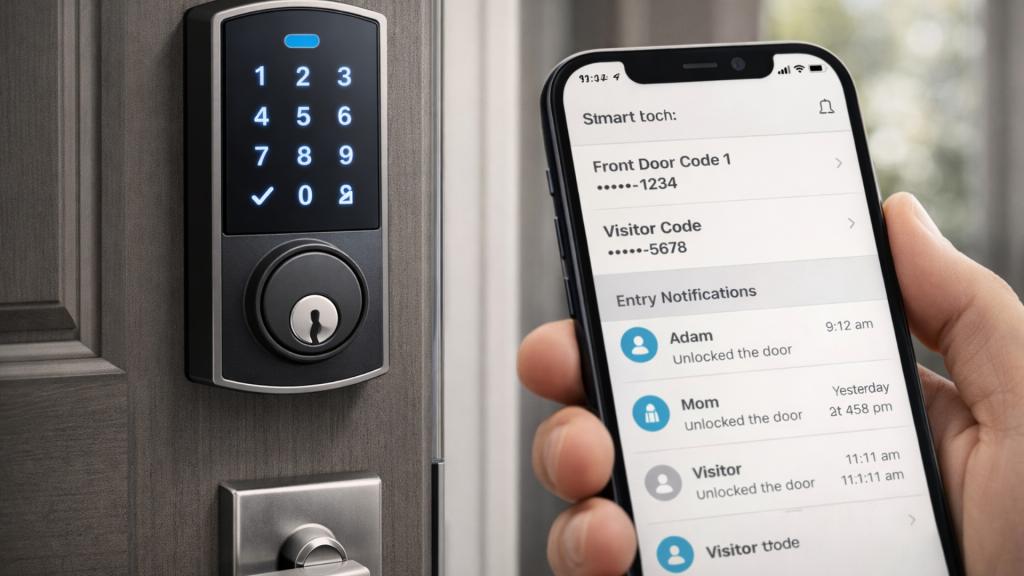 Home security upgrades with smart lock and remote access control